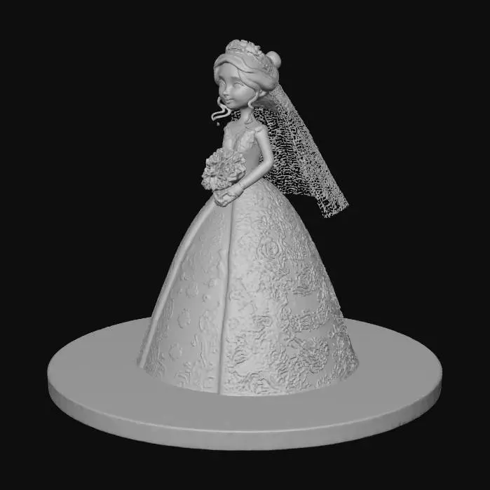 3D model for Bride Cake Sculpture