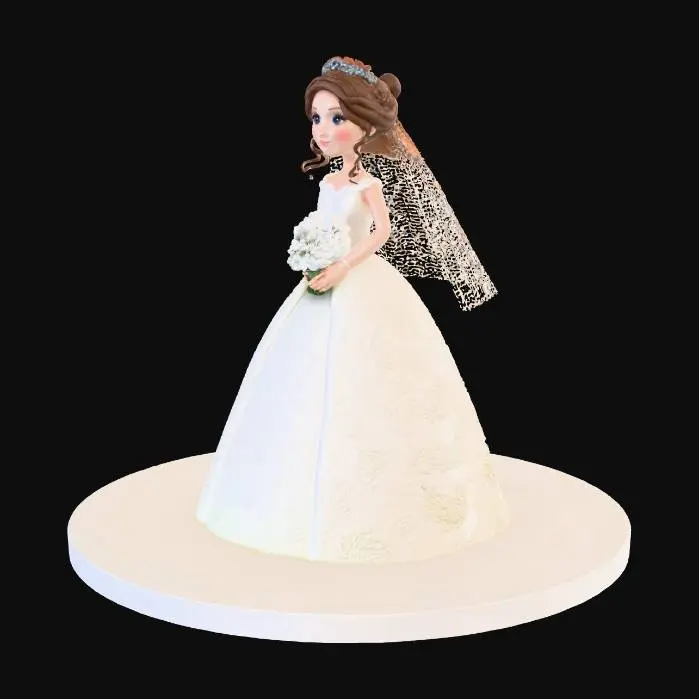 3D model for Bride Cake Sculpture