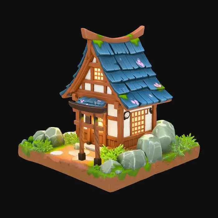 3D model for Springtime Cottage