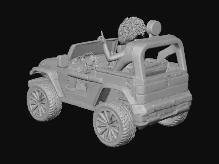 3D model for Child in Toy Car