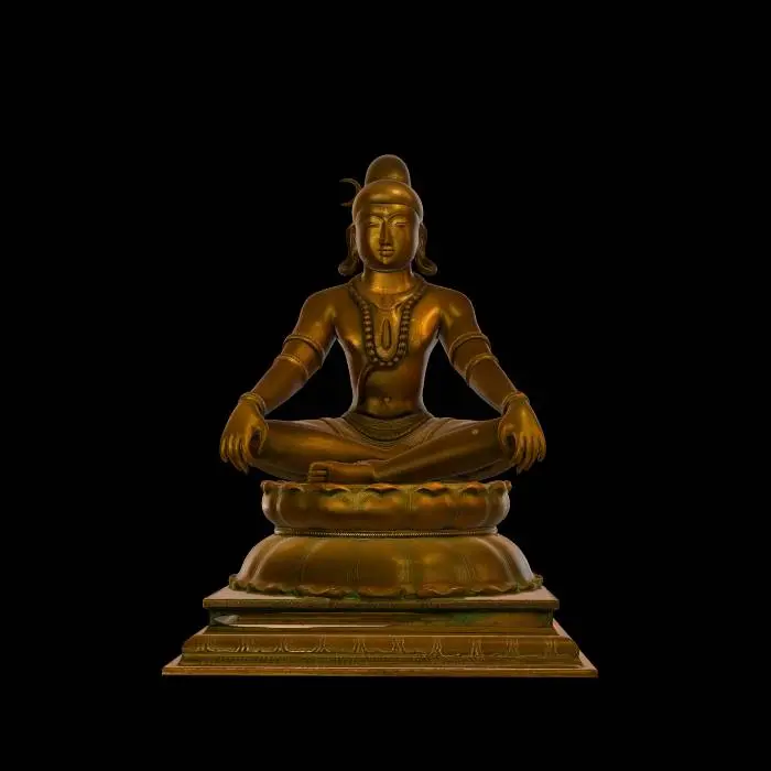 3D model for Seated Buddha on Lotus Base