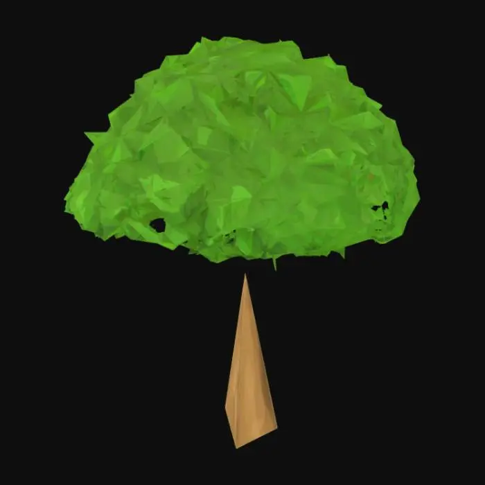 3D model for Can you design a good looking low poly tree that will not take much memory on budget android devices