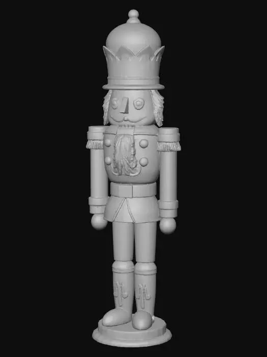 3D model for old worn nutcracker doll, colourful, faded colours, #Christmas2025#