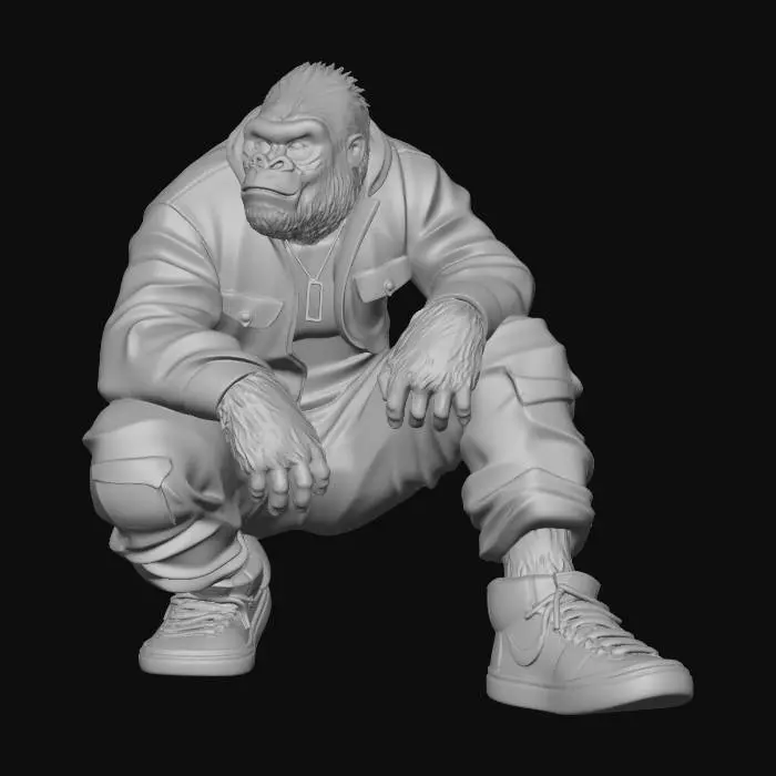 3D model for Modern Gorilla, Beast