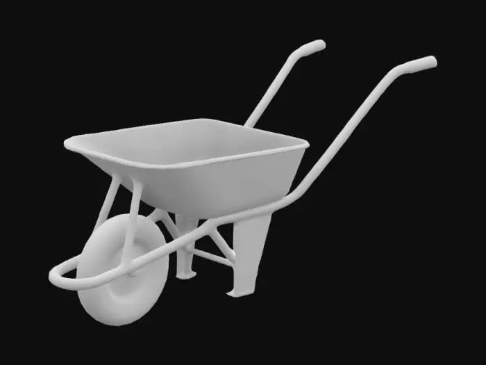 3D model for Green Wheelbarrow