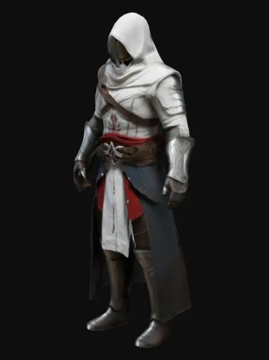 3D model for Assassins Creed armor, symmetrical, realistic, best quality, T pose