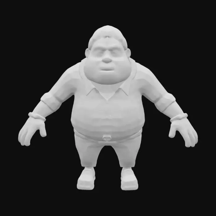 3D model for Recep İvedik, Cartoon Bearded Man