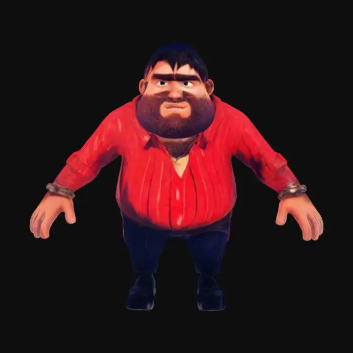 3D model for Recep İvedik, Cartoon Bearded Man
