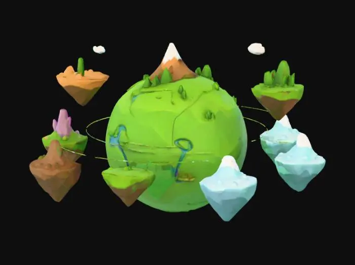 3D model for Floating Worlds Fantasy