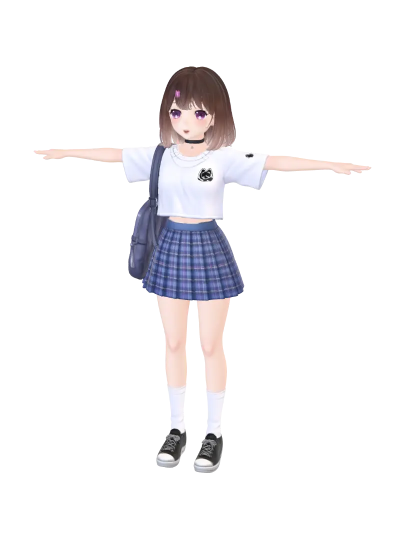 T-pose, arms clear of the torso
