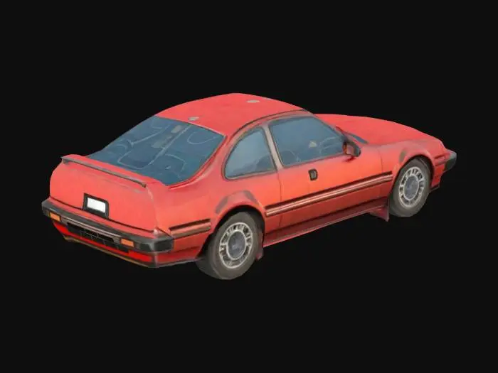 3D model for Vintage Red Coupe