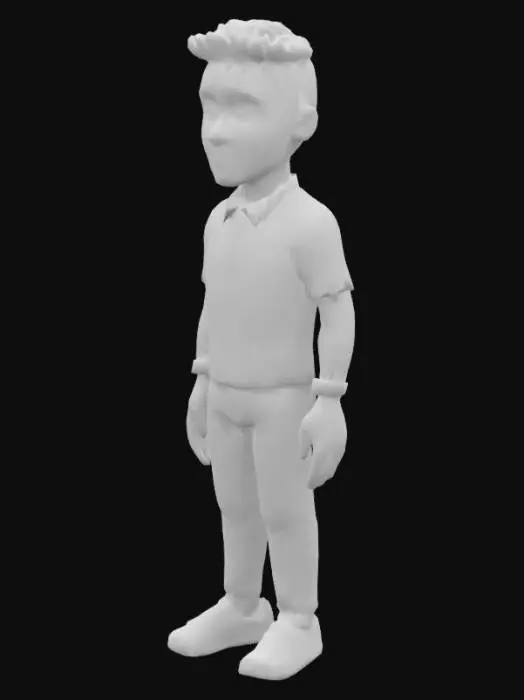 3D model for Cartoon Character with Goatee