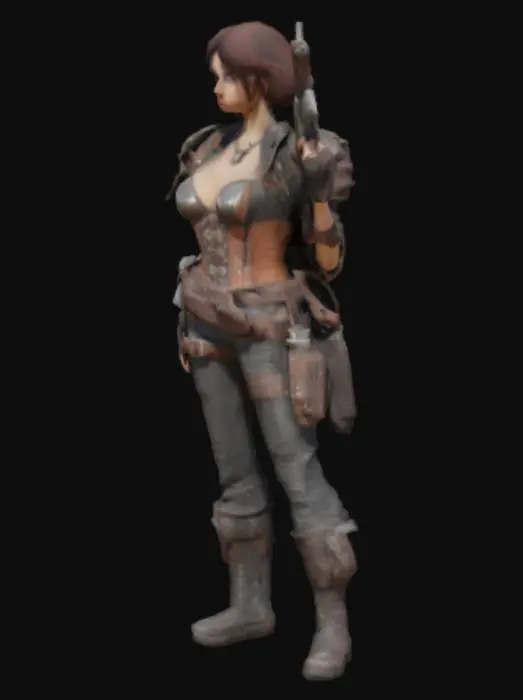 3D model for Steampunk Warrior