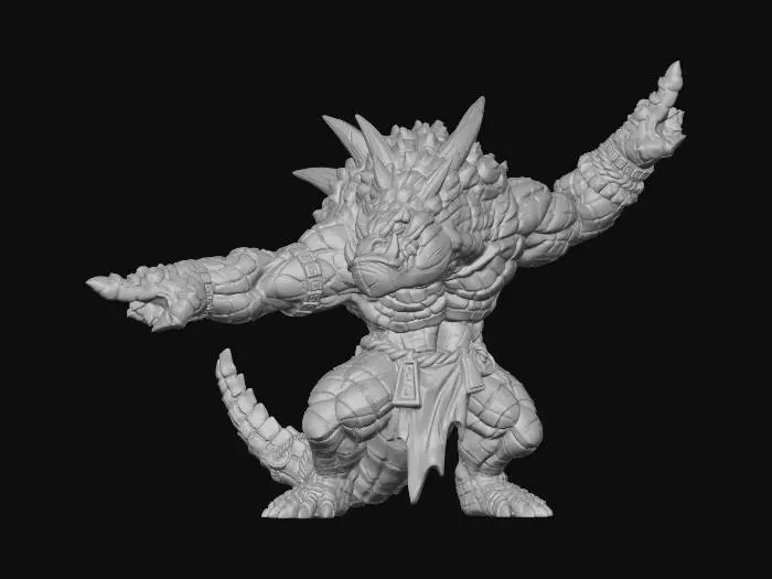 3D model for Chuuzuuth Lizardfolk Monk