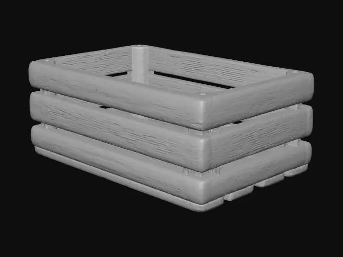 3D model for wooden rectangle box
small Crate
