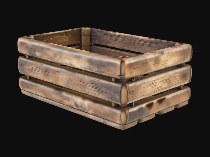 3D model for wooden rectangle box
small Crate