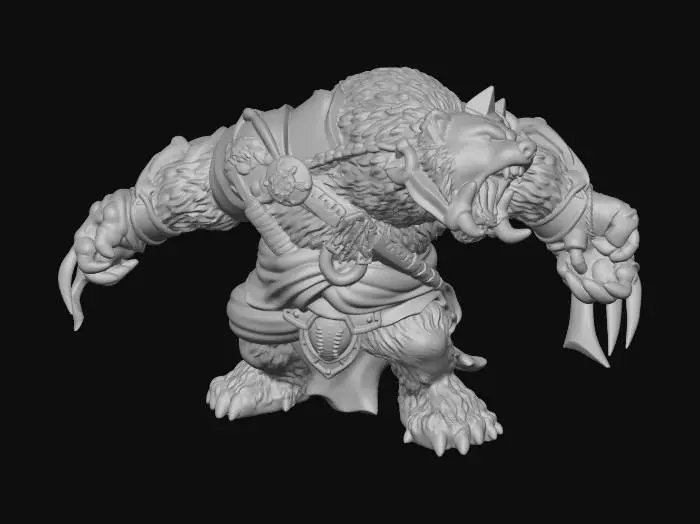 3D model for Werebear Warrior