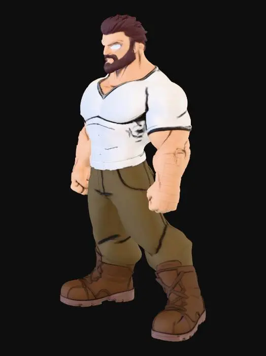 3D model for Strongman Stance