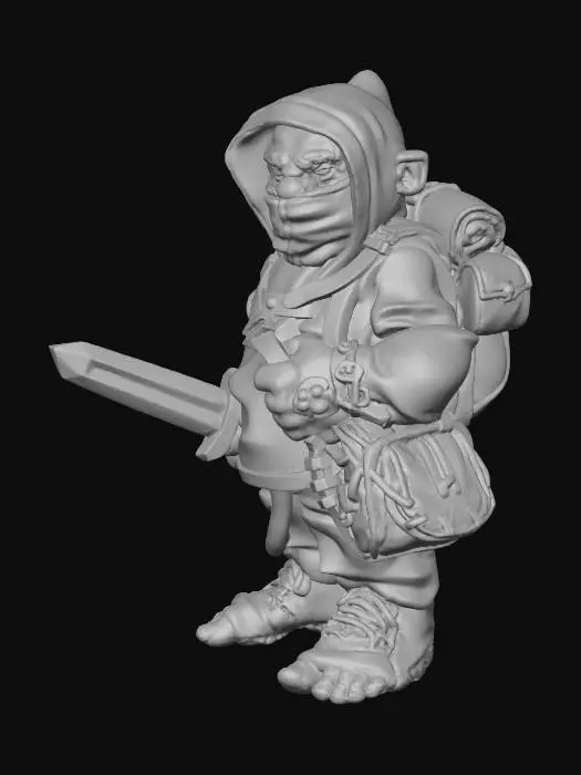 3D model for Adventurous Gnome Warrior
