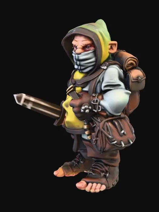 3D model for Adventurous Gnome Warrior