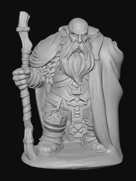 3D model for Dwarven Elder Wizard