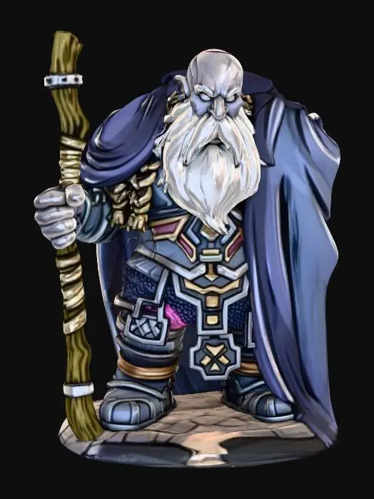 3D model for Dwarven Elder Wizard