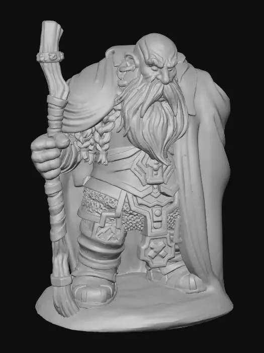 3D model for Dwarven Elder Wizard