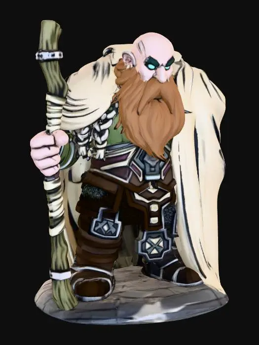 3D model for Dwarven Elder Wizard