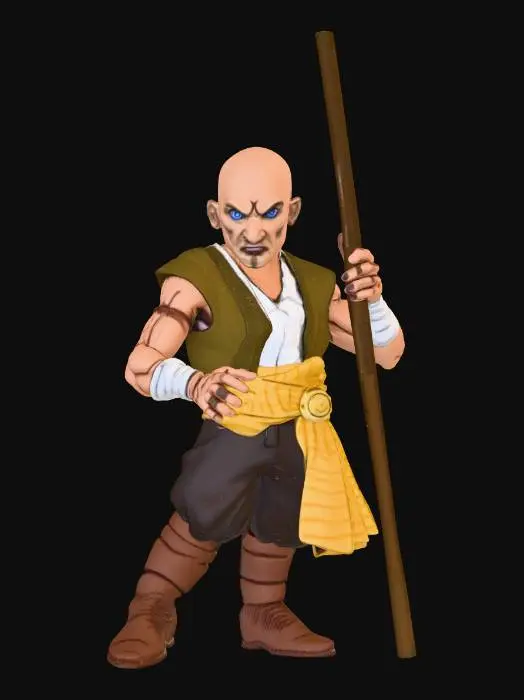3D model for Tough Monk Warrior