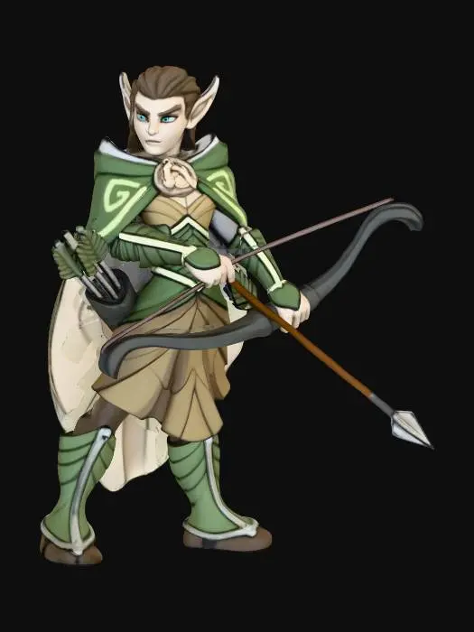 3D model for Elf Archer