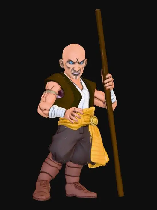 3D model for Tough Monk Warrior