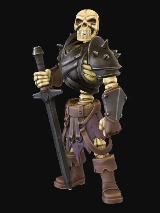 3D model for EvilBugs_skeleton_warrior_32mm_Pose1