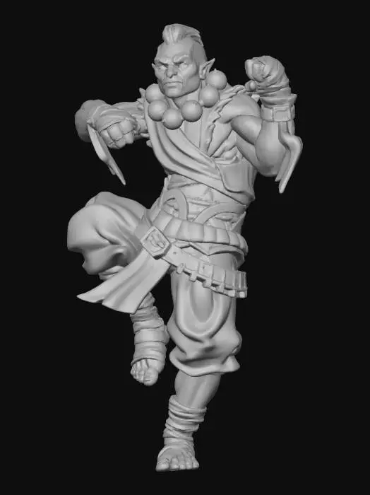 3D model for Elf Monk