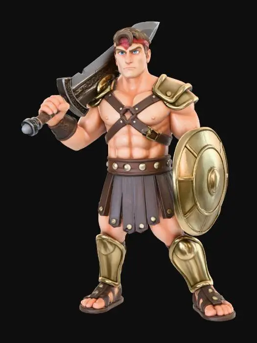 3D model for Fighter's pose