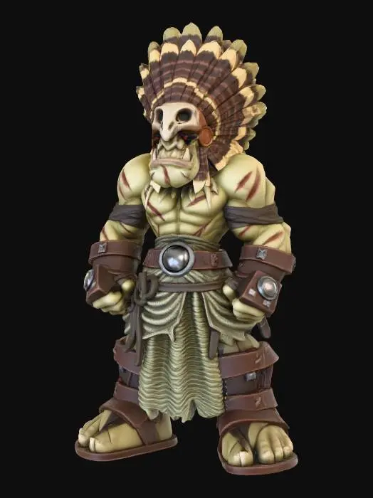 3D model for Half Orc Priest