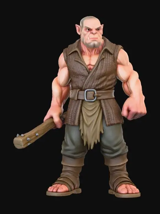3D model for Half-Orc bandit