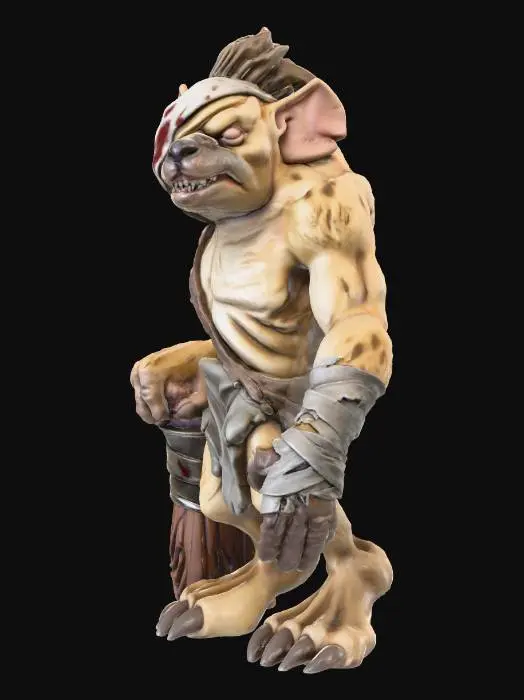 3D model for Gnoll Slave.