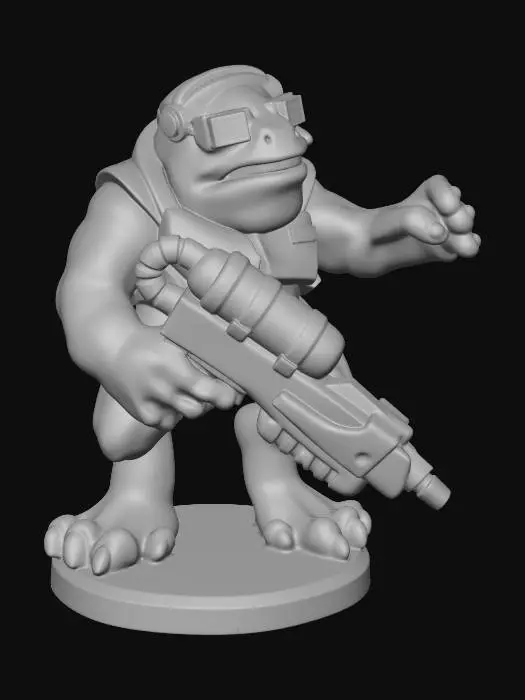 3D model for Frogfolk space cadette