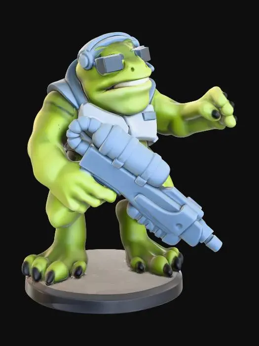 3D model for Frogfolk space cadette