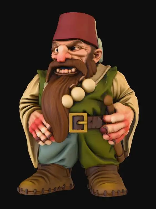 3D model for Dwarf_Sorcerer_fez