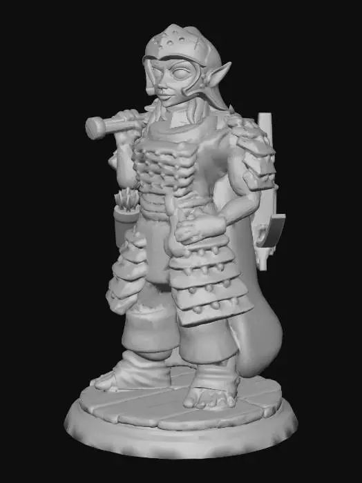 3D model for Halfling Cleric