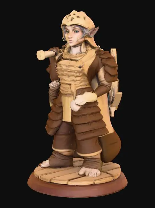 3D model for Halfling Cleric