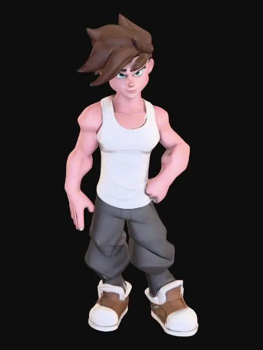 3D model for Confident Cartoon Character