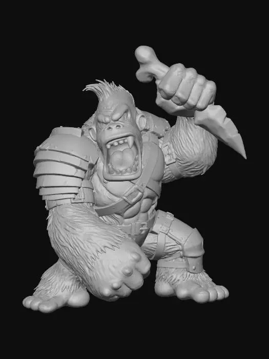 3D model for Battle Gorilla Warrior