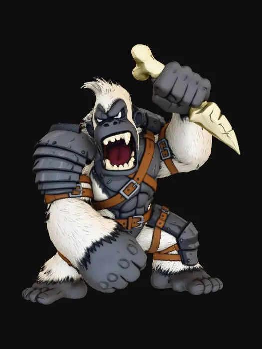 3D model for Battle Gorilla Warrior
