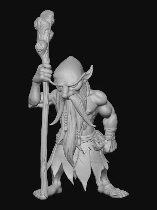 3D model for Elder Deep Dwarf Wizard
