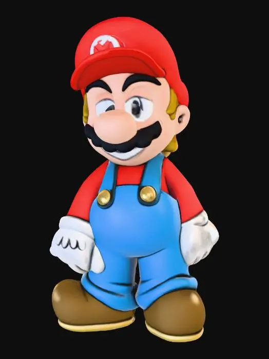 3D model for Mario Cartoon Style Additude