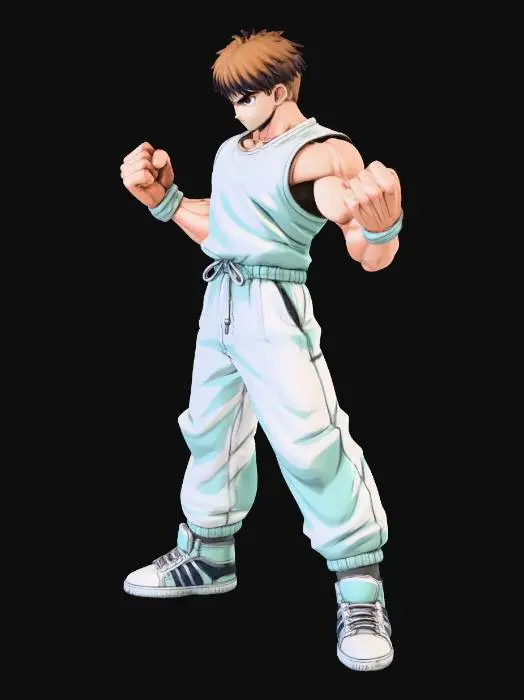 3D model for Martial Artist in White Gi