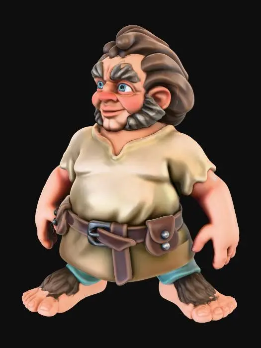 3D model for Halfling Wanderer