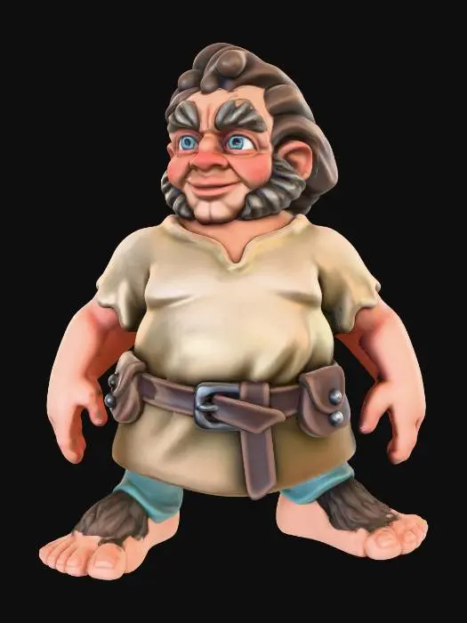 3D model for Halfling Wanderer